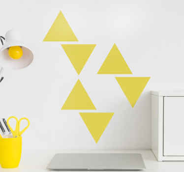 Naklejka na ścianę geometryczne świecące trójkąty - TenStickers