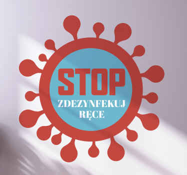 Naklejka na ścianę Zatrzymaj się i umyj ręce - TenStickers