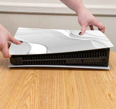 Skin PS5 olas abstractas grises - TenVinilo