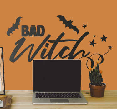 Kötü cadı cadılar bayramı çıkartması - TenStickers