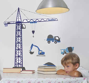 Naklejka na ścianę zabawki Wielu ciągników - TenStickers