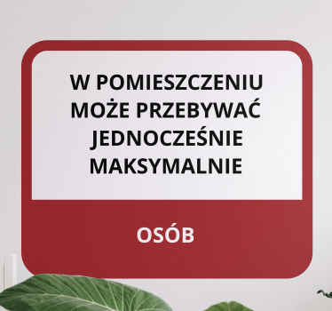 Naklejka Covid-19 Maksymalna liczba osób - TenStickers