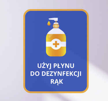 Naklejka na ścianę covid-19 Dezynfekcja rąk - TenStickers