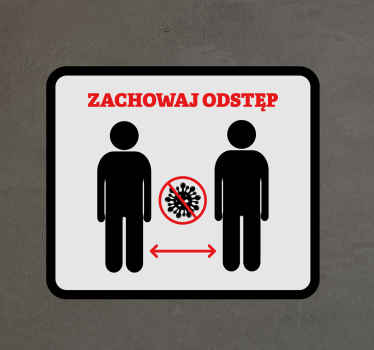 Naklejka na ścianę Covid-19 Zachowaj bezpieczną - TenStickers