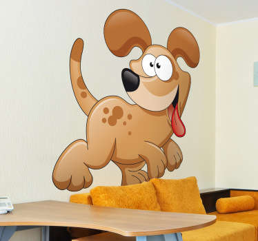 Kids comic cartoon wall dog sticker - TenStickers