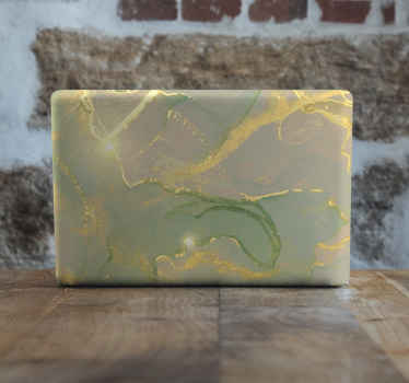 Vinilo para portátiles Vetas de mármol verde - TenVinilo