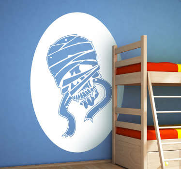 Mummified Skull Wall Sticker - TenStickers