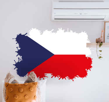 česká vlajka barva úvodní vlajka obtisk - TenStickers