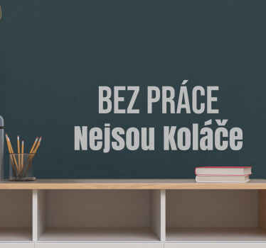 žádná bolest, žádný zisk inspirativní citát samolepka - TenStickers