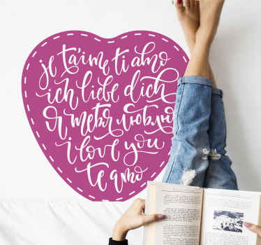 Nálepku milujem ťa jazyk srdce - Tenstickers