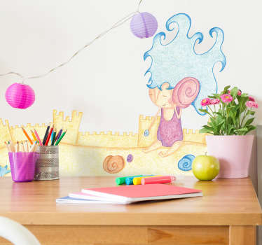 Sandcastles on the Beach Sticker - TenStickers