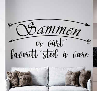 Sammen er vårt favorittsted dekal sitater - Tenstickers