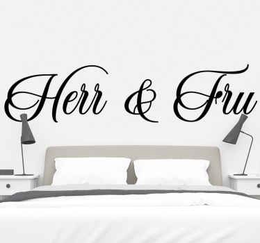 Mr og mrs veggoverføringsmerke sitater - Tenstickers