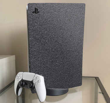 PS5 Aufkleber Gebürsteter schwarzer stahl - TenStickers