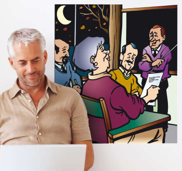 Karrikatur ältere Menschen Sticker - TenStickers