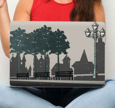 70 년대 빈티지 스트리트 노트북 스킨 데칼 - TenStickers