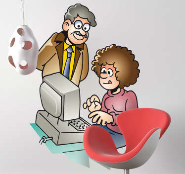 Büro Computer Aufkleber - TenStickers