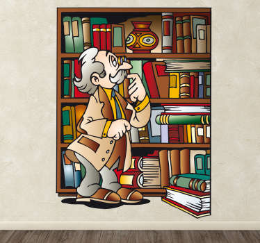 Wandtattoo Professor in der Bilbiothek - TenStickers