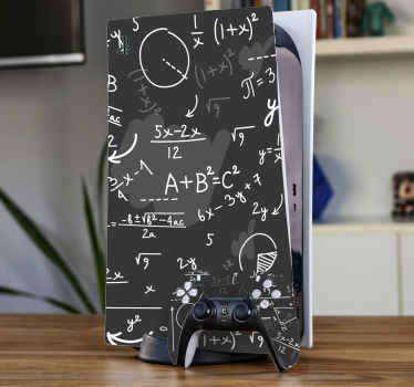 Autocolante Skin para PS5 Equações matemáticas geométricas - TenStickers