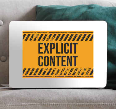 Explicit content laptop skins - TenStickers