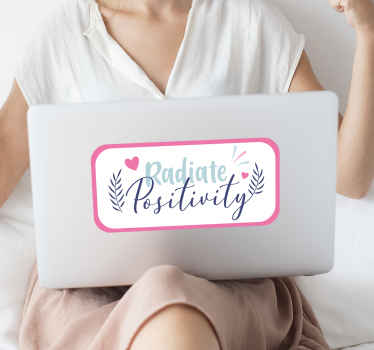 Radiate positivity laptop skins - TenStickers