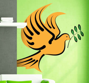 Dove Olive Branch Decal - TenStickers