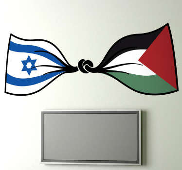 Peace Israel Palestine flag sticker - TenStickers