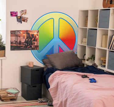 Colorful Peace wall sticker - TenStickers
