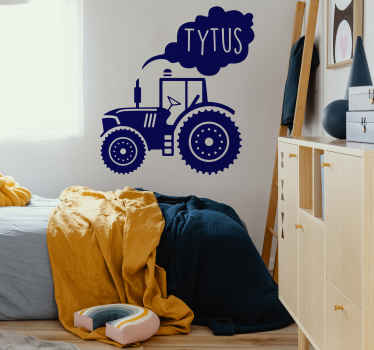 Naklejka na ścianę Sylwetka ciągnika - TenStickers