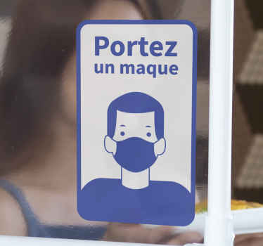 Sticker Porter un masque facial - TenStickers