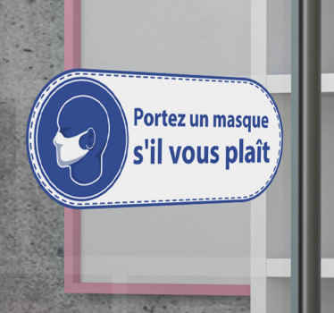 Sticker Veuillez porter un masque - TenStickers