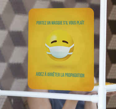 Sticker Rappel de porter le masque - TenStickers