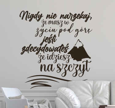 Naklejka na ścianę polskie napisy Przestań narzekać - TenStickers