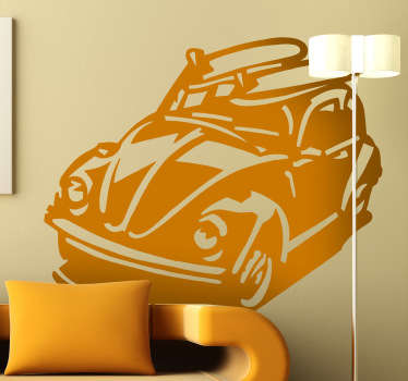 Surfer Beetle Wall Sticker - TenStickers