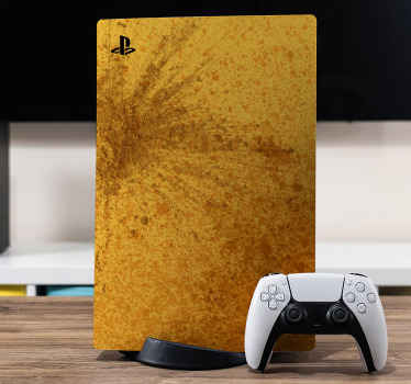 Vinilo ps5 amarilla con textura muy bonita para decorar un controlador de juego y una consola. El producto es original ¡Envío exprés!