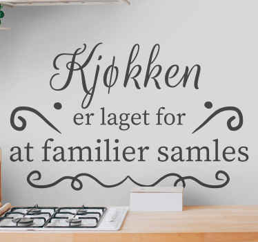Kjøkken familie motivasjon wallstickers - Tenstickers