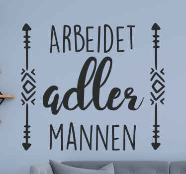 Arbeid bygger mann motivasjon klistremerker sitat - Tenstickers