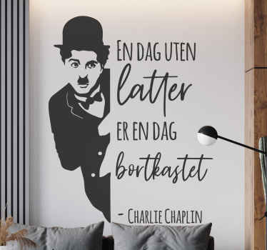 En dag uten latter motivasjons klistremerke - Tenstickers