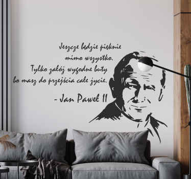 Naklejka ścienna cytat Jan paweł ii - TenStickers