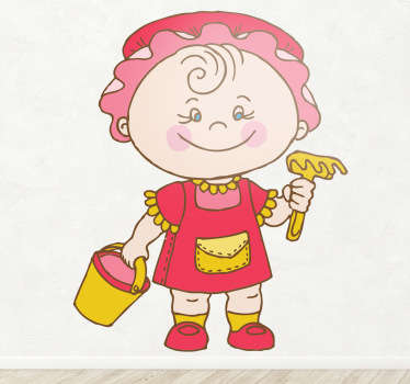 Sticker enfant fillette sable - TenStickers