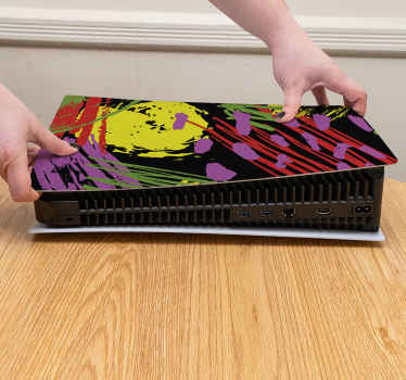 動物 シール 鮮やかな抽象カバー - TENSTICKERS