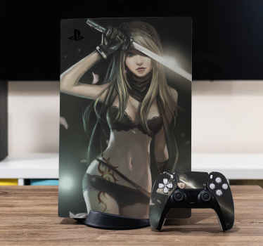 Sticker PS5 Anime sexy femme - TenStickers