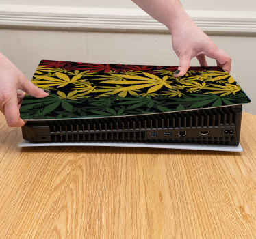 Cannabis Rasta PS5 sticker - TenStickers