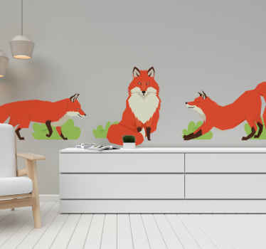 Kolmen ketun sarja Villieläintarra - Tenstickers