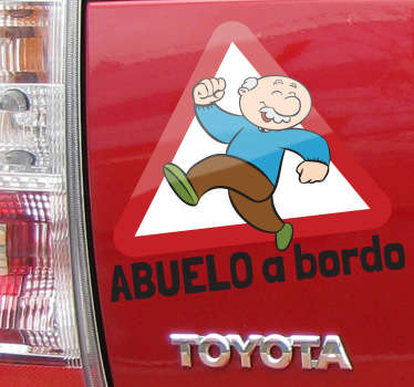 Vinilo decorativo abuelo a bordo - TenVinilo