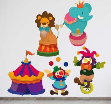马戏团人物装饰贴花 - TenStickers