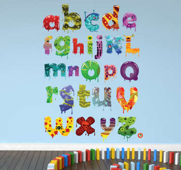 儿童怪物字母贴纸 - TenStickers