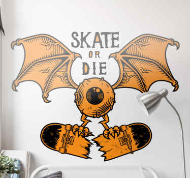 Vinilo frase patinar o morir - TenVinilo