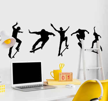 5 skateboards wall sticker - TenStickers