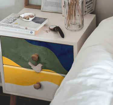 αυτοκόλλητο με μινιμαλιστικές αποχρώσεις χρωμάτων επίπλων - TenStickers